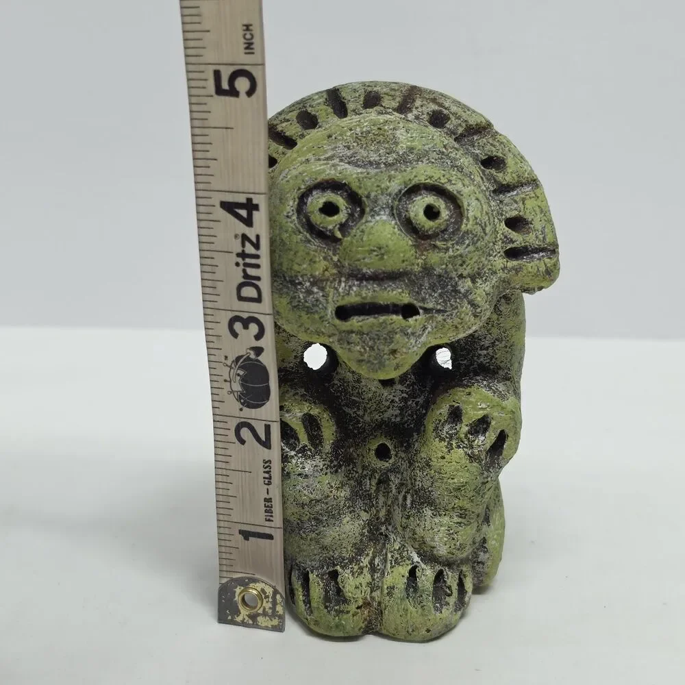 Vintage Taino Sun God Indigenous Pre Colombian Style Figurine Tribal Art Decor